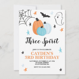 Convites Aniversário de 3 anos do Espírito do Halloween Thr