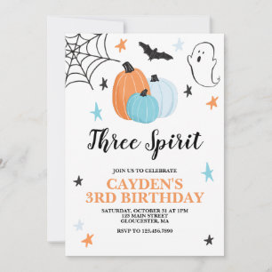 Convites Aniversário de 3 anos do Espírito do Halloween Thr