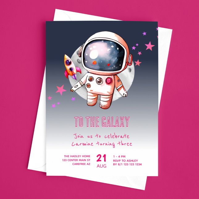 Convites Aniversário de 3 anos do Space Galaxy Moon (Criador carregado)