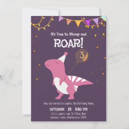 Convites Aniversário de 3 anos do Stomp and Roar