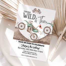 Convites Aniversário de 3 anos Jovem WILD e três