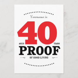 Convites aniversário de 40 anos