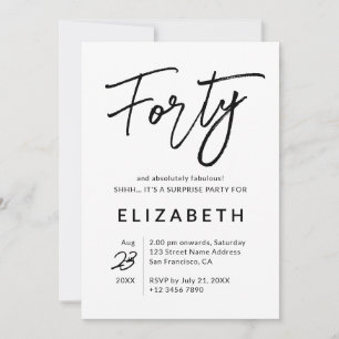 Convites Aniversário de 40 anos absolutamente fabuloso