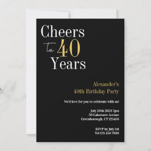 Convites aniversário de 40 anos anima a 40 anos de festa Do
