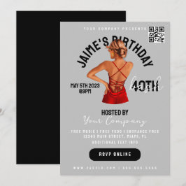 Convites aniversário de 40 anos Bash Event Club Style Flyer