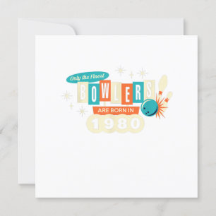 Convites Aniversário de 40 anos Bowler Bowling Divertido 19