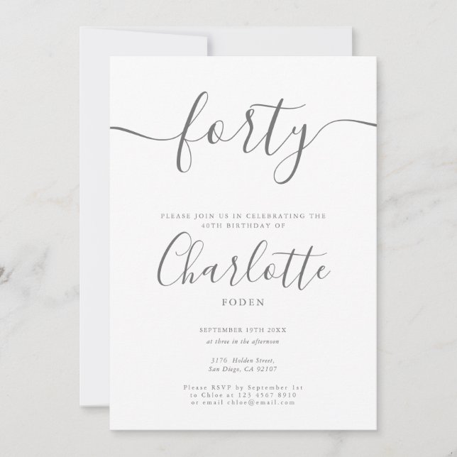 Convites aniversário de 40 anos de assinatura (Frente)