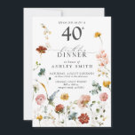 Convites Aniversário de 40 anos de Caligrafia Floral do Jar<br><div class="desc">Celebre um marco especial com nosso belo convite para aniversário de 40 anos de caligrafia floral de jardim rosa! Esta design única e maravilhosa é perfeita para qualquer celebração de aniversário de 40 anos - dê aos seus convidados um convite especial que eles não esquecerão. A frente do convite tem...</div>