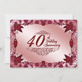 Convites Aniversário de 40 Anos de Casamento de Rubi Convit