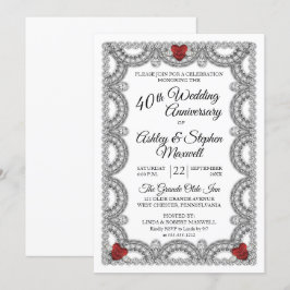 Convites Aniversário de 40 anos de casamento de Ruby e Diam