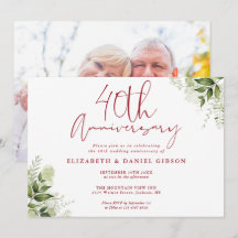 Aniversário de 40 Anos de Casamento Foto Floral Ve