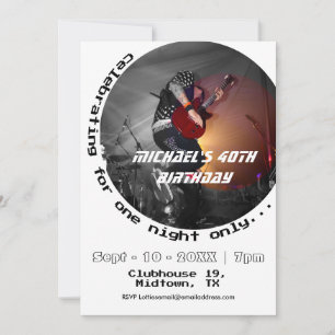 Convites Aniversário de 40 anos de Foto Vintage da Retro 19