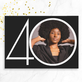 Convites Aniversário de 40 anos de Fotografia Personalizada