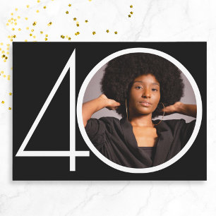 Convites Aniversário de 40 anos de Fotografia Personalizada