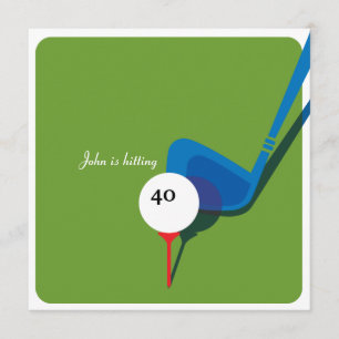 Convites aniversário de 40 anos De Golfe - Ainda Balançan