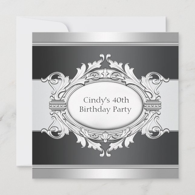 Convites Aniversário de 40 anos de mulher preta (Frente)