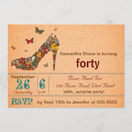 Convites aniversário de 40 anos de Palavra de Borboletas