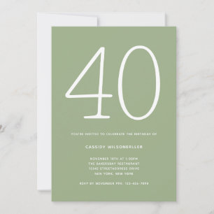Convites Aniversário de 40 anos de Sage Mínimo