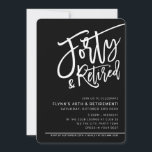 Convites ANIVERSÁRIO DE 40 ANOS de SCRIPT MODERN - preto de<br><div class="desc">por kat massard >> https://linktr.ee/simplysweetpaperie <<<< Uma tendência, design de convite à mão para sua ANIVERSÁRIO DE 40 ANOS e aposentadoria! - Tenho a maior parte das idades disponíveis na DICA das lojas: 1. Para alterar/mover gráficos e fontes e adicionar mais texto - pressione o botão "personalizar". - - -...</div>