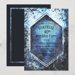 Convites Aniversário de 40 anos de Surpresa com Aquarela Ge