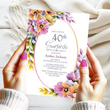 Aniversário de 40 anos de Surpresa Floral Laranja 