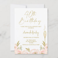 Aniversário de 40 anos de Vidro Floral Moderno