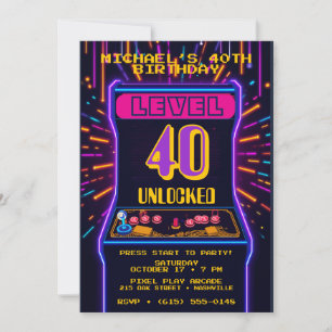 Convites Aniversário de 40 Anos Desbloqueado no Retro Arcad