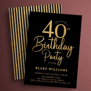 Convites Aniversário de 40 anos do Black Gold