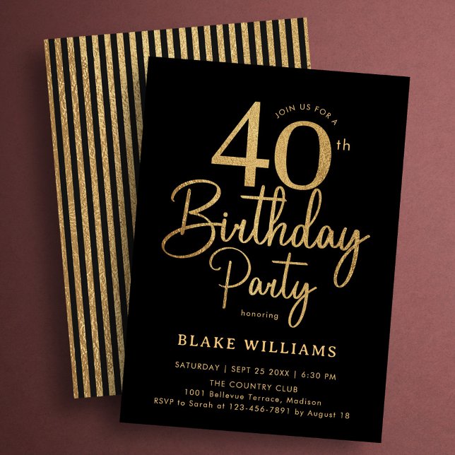 Convites Aniversário de 40 anos do Black Gold (Criador carregado)