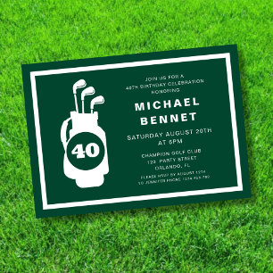 Convites Aniversário de 40 anos do Modern Green Golf