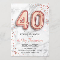aniversário de 40 anos - Efeito Marble dos Balões