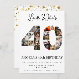 Convites aniversário de 40 anos fofofotomontage olha quem t