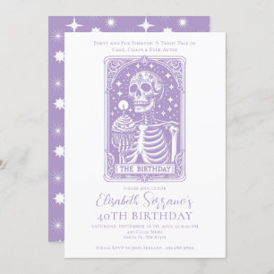 Convites aniversário de 40 anos Gothic Tarot Lavanda