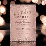 Convites Aniversário de 40 anos Metálico Elegante Dourado G<br><div class="desc">Comemore a fazer 40 anos de estilo com este Elegante Rosa Metálico, Dourado Convite à aniversário de 40 anos Glitter! Projetado com um impressionante efeito metálico de ouro-rosa e sombreando detalhes de brilho, esse convite é perfeito para uma sofisticada e glamourosa celebração de aniversário. Quer você esteja hospedando um janto...</div>