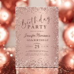 Convites Aniversário de 40 anos Metálico Elegante Dourado G<br><div class="desc">Comemore a fazer 40 anos de estilo com este Elegante Rosa Metálico, Dourado Convite à aniversário de 40 anos Glitter! Projetado com um impressionante efeito metálico de ouro-rosa e sombreando detalhes de brilho, esse convite é perfeito para uma sofisticada e glamourosa celebração de aniversário. Quer você esteja hospedando um janto...</div>