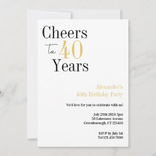 Convites aniversário de 40 anos para 40 anos de festa mínim
