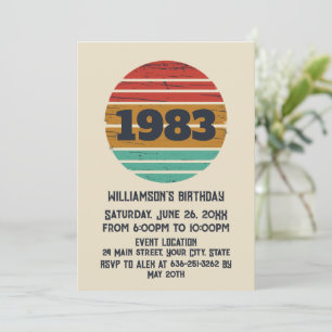 Convites Aniversário de 40 anos personalizado