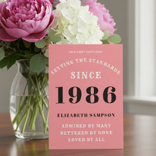 Convites Aniversário de 40 anos personalizado 1986 Adicione