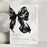 Convites Aniversário de 40 anos preto e branco moderno<br><div class="desc">Convite para aniversário de 40 anos de Arco de preto e branco moderno</div>