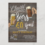 Convites aniversário de 40 anos, Saúde e Cervejas<br><div class="desc">aniversário de 40 anos de Saúde e Cervejas,  aniversário de 40 anos,  Aniversário Adulto,  Festa de Cerveja,  Convite à Cerveja,  40.o Convite,  Aniversário do Marco</div>