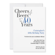 aniversário de 40 anos Simple Cheers Party