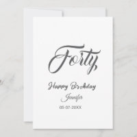 aniversário de 40 letras número quarenta nome data