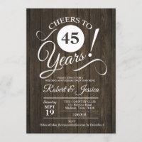 Aniversário de 45 anos de casamento rústico com pa