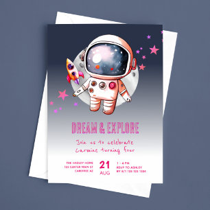 Convites Aniversário de 4 anos do Space Galaxy Moon