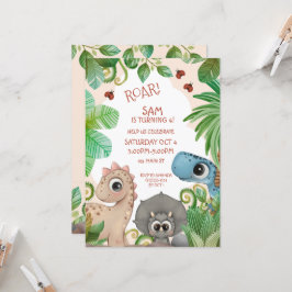 Convites Aniversário de 4 anos dos Dinos Kids