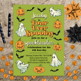 Convites Aniversário de 4 anos para sempre assustador no Ha