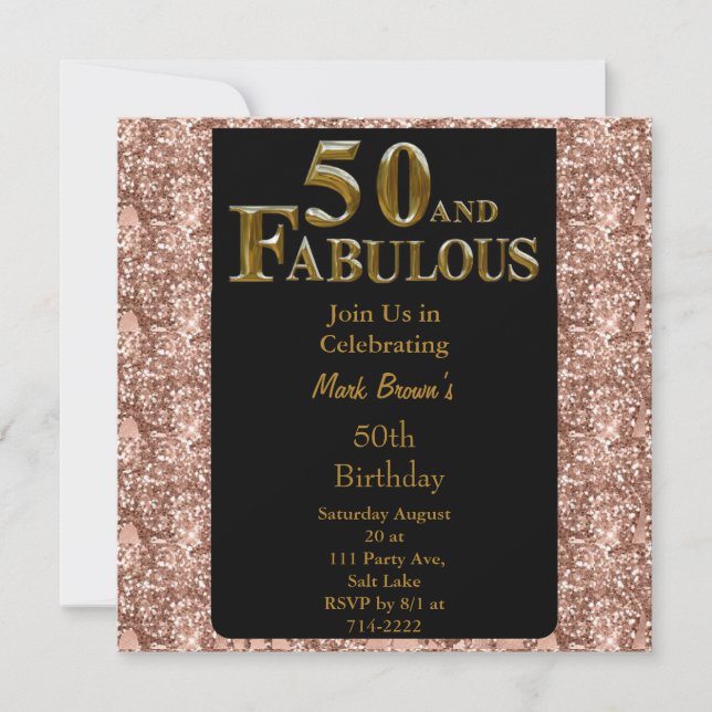 Convites Aniversário de 50 anos (Frente)