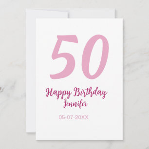 Convites aniversário de 50 anos adicionar nome data ano ros