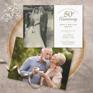 Convites Aniversário de 50 anos de Casamento 2 Fotos