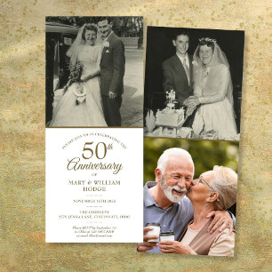 Convites Aniversário de 50 anos de casamento 3 fotos